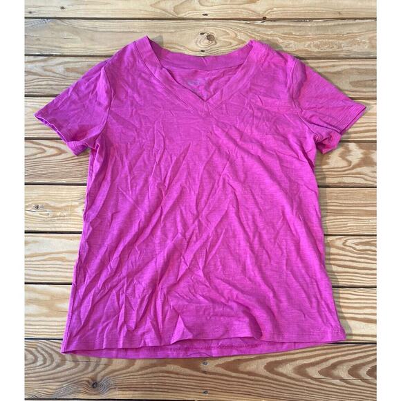 Candace Cameron Bure Tops - NEW Candace Cameron Bure Breezy Cotton V Neck Tee Size XS Women’s Fuchsia